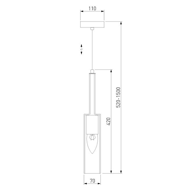 Подвесной светильник Eurosvet Graf 50226/1 прозрачный Фото № 3
