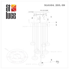 Подвесная светодиодная люстра ST Luce Montecelio SL6104.203.09 1