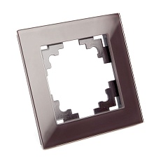 Рамка 1-постовая Stekker Катрин шоколад GFR00-7001-04 39535 3