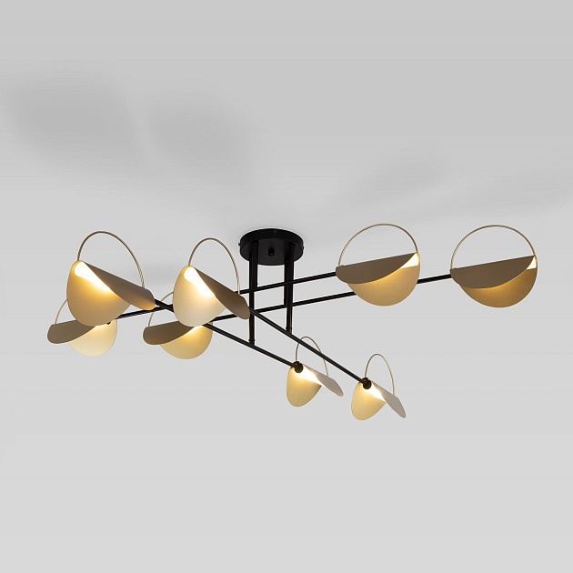 Потолочная люстра Eurosvet Grazia 70148/8 черный/золото Фото № 