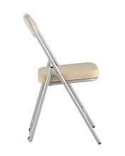 Складной стул Stool Group Джонни экокожа кремовый каркас металлик fb-jonny-eco-12 3