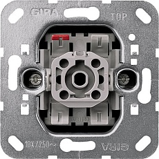 Выключатель кнопочный одноклавишный Gira System 55 с сигнальным контактом 10A 250V 015200