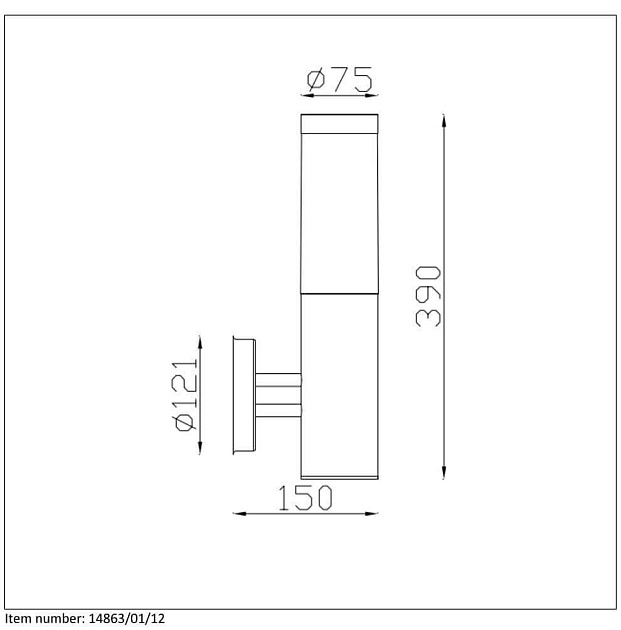 Уличный настенный светильник Lucide Kibo 14863/01/12 Фото № 2