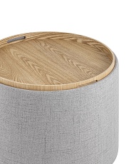 Пуф с ящиком Stool Group Хюгге L рогожка серая 19B260LL Y13-8 4