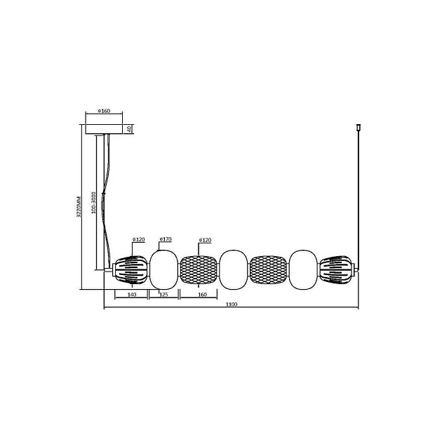 Подвесной светодиодный светильник Maytoni Pattern MOD267PL-L42CH3K Фото № 6