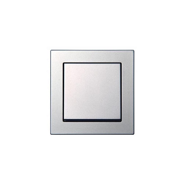 Выключатель одноклавишный Liregus Epsilon серебро 28-1859 изображение Выключатель одноклавишный Liregus Epsilon серебро 28-1859 Фото №