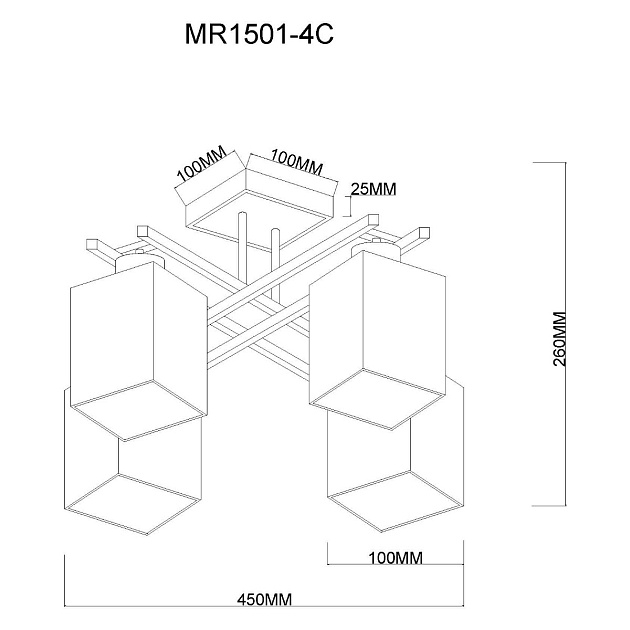 Потолочная люстра MyFar Eileen MR1501-4C Фото № 2