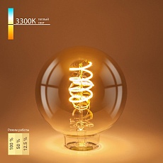 Лампа светодиодная филаментная диммируемая Elektrostandard E27 5W 2700K золотая BL161 a049735 1