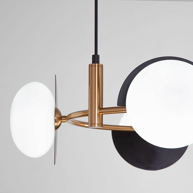 Подвесная люстра Eurosvet Moity 70150/4 черный/латунь Фото № 3