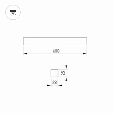 Потолочный светодиодный светильник Arlight Snap-Starline-Laser-S600-13W Day4000 031455 1