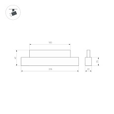 Трековый светодиодный светильник Arlight Mag-Orient-Flat-L235-8W Warm3000 035834 1