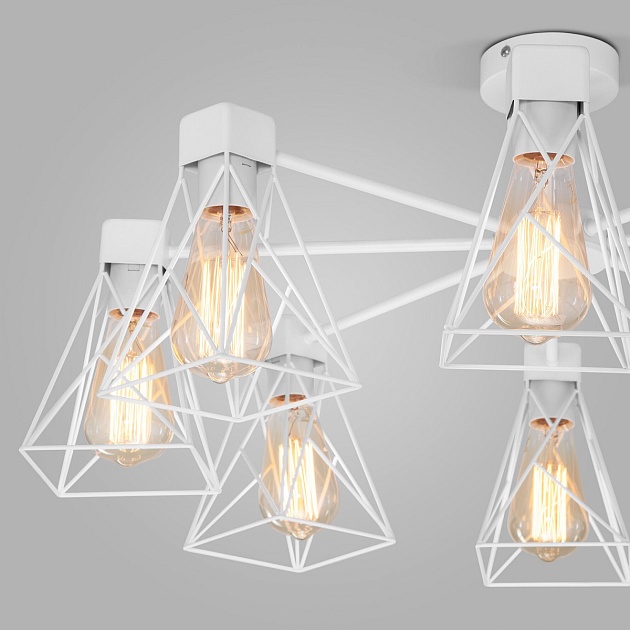 Потолочная люстра Eurosvet Trappola 70107/8 белый изображение 2 Потолочная люстра Eurosvet Trappola 70107/8 белый Фото № 2