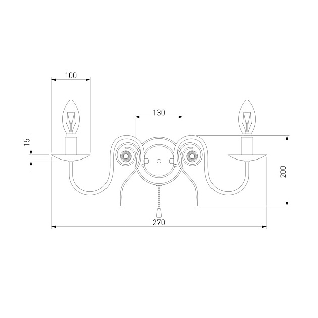 Бра Eurosvet 60018/2 белый с золотом Фото № 2