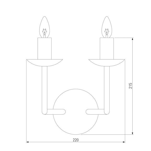 Бра Eurosvet Cariso 60150/2 латунь Фото № 3