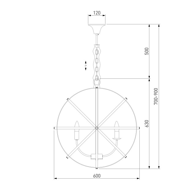 Подвесная люстра Eurosvet Santi 60139/6 хром Фото № 2