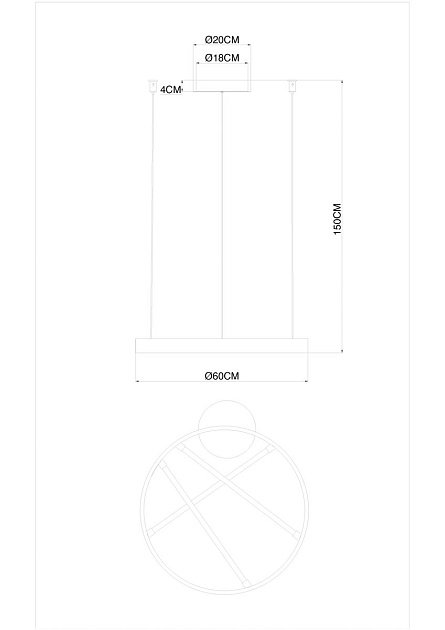 Подвесной светодиодный светильник Arte Lamp Ricco A1874SP-32BK Фото № 2