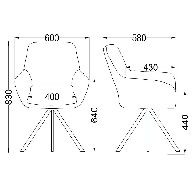 Поворотное кресло AksHome Virginia шоколадный, велюр 70479 Фото № 2