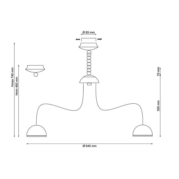 Подвесная люстра Lucia Tucci Natura 064.8 LED Фото № 2