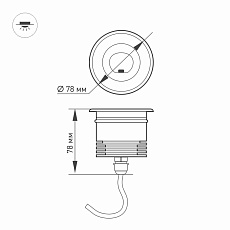 Ландшафтный светодиодный светильник Arlight LTD-Ground-Tilt-R80-9W Warm3000 024950 2