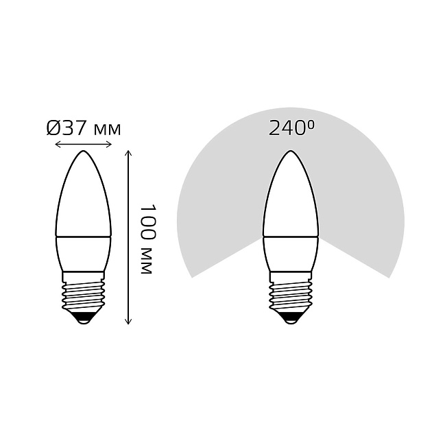 Лампа светодиодная Gauss E27 8W 3000K матовая 33218 Фото № 2