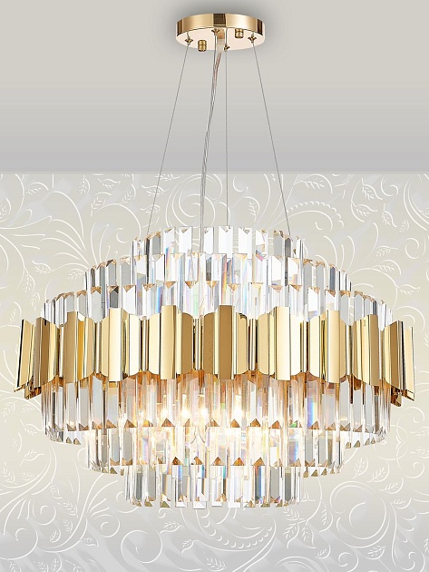 Подвесная люстра Natali Kovaltseva Ruby 81442/10C Gold изображение 4 Подвесная люстра Natali Kovaltseva Ruby 81442/10C Gold Фото № 4