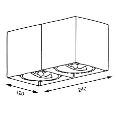 Потолочный светильник Zumaline Box sl2 90433-G9 1