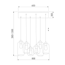 Подвесная люстра TK Lighting 3176 Marco Brown 1