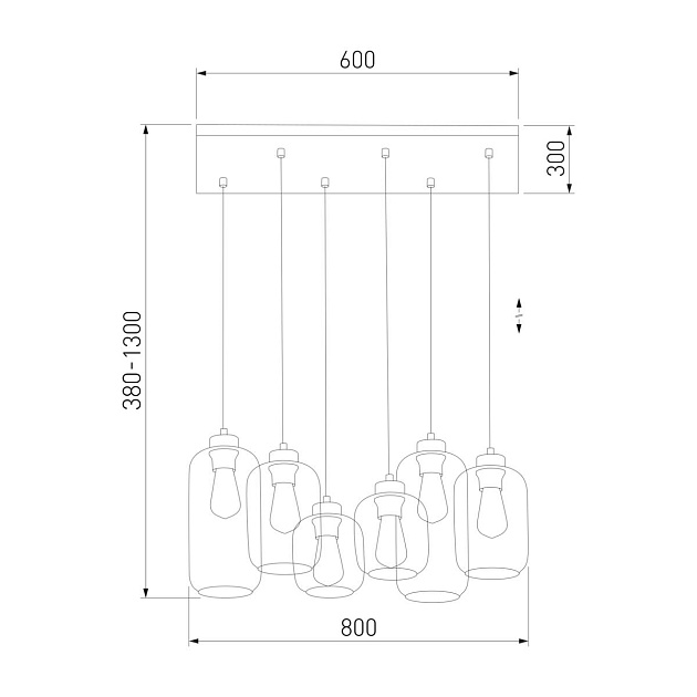 Подвесная люстра TK Lighting 3176 Marco Brown Фото № 2