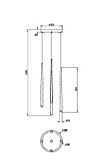 Подвесной светодиодный светильник Maytoni Cascade MOD132PL-L30BSK 3