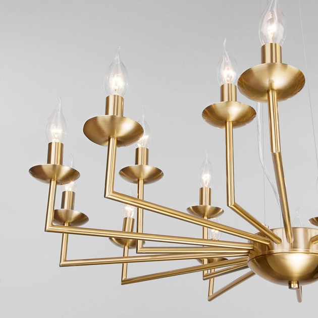 Подвесная люстра Eurosvet Cariso 60150/18 латунь изображение 4 Подвесная люстра Eurosvet Cariso 60150/18 латунь Фото № 4