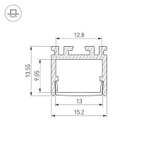 Профиль Arlight PDS-D-2000 ANOD 026517 2