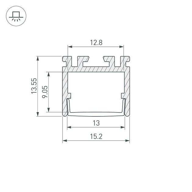 Профиль Arlight PDS-D-2000 ANOD 026517 изображение 3 Профиль Arlight PDS-D-2000 ANOD 026517 Фото № 3