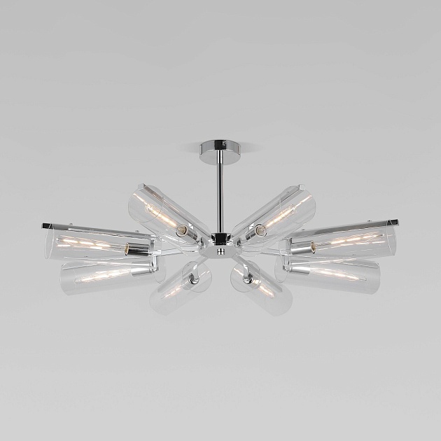 Потолочная люстра Eurosvet Trompeta 70144/8 хром изображение Потолочная люстра Eurosvet Trompeta 70144/8 хром Фото №