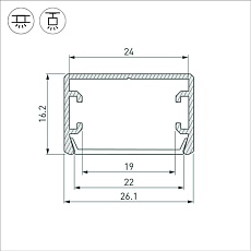 Профиль Arlight PLS-LOCK-H16-SMT-2000 ANOD 033224 1