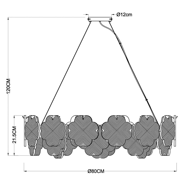 Подвесная люстра Arte Lamp Mallika A4077SP-10GO Фото № 2