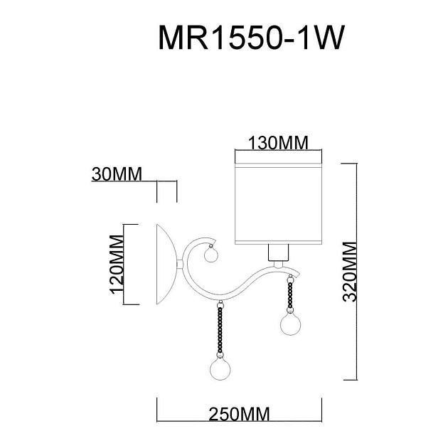 Бра MyFar Dante MR1550-1W Фото № 2