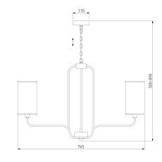 Подвесная люстра Eurosvet Purezza 60128/6 хром 1