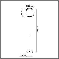 Торшер Odeon Light Modern Glen 2266/1F 1
