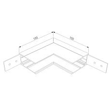 Коннектор L-образный внутренний Elektrostandard Slim Magnetic 85091/00 a057206 1
