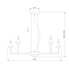 Подвесная люстра Eurosvet Cariso 60150/10 латунь 1