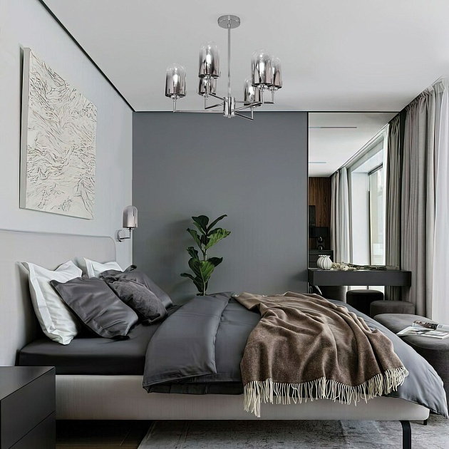 Подвесная люстра Eurosvet Pluto 60156/6 хром изображение 5 Подвесная люстра Eurosvet Pluto 60156/6 хром Фото № 5