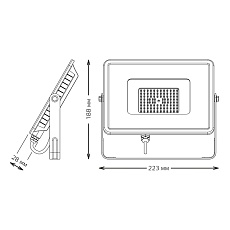 Прожектор светодиодный Gauss Qplus 50W 6500К 690511350 3