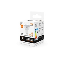 Лампа светодиодная Gauss GU10 9W 3000K матовая 13619 4