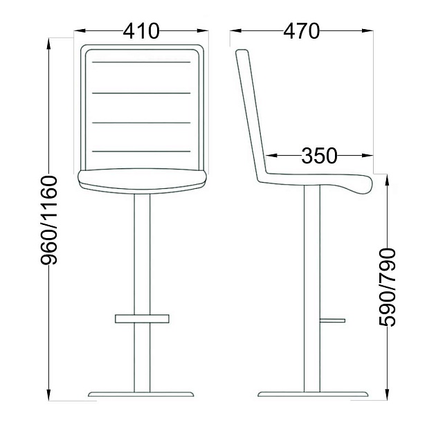 Барный стул AksHome Capri кремовый, экокожа 65596 Фото № 2