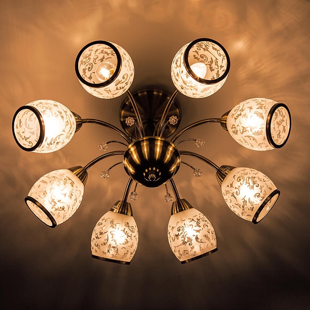 Подвесная люстра Eurosvet 30026/8 античная бронза Фото № 3