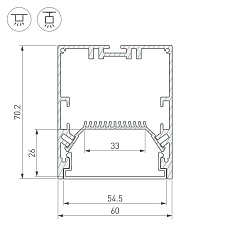 Коннектор T-образный Arlight SL-Line-6070 030142 2