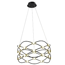 Подвесная светодиодная люстра Gerhort G31141/1BK+GD