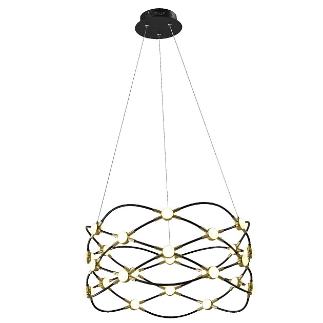 Подвесная светодиодная люстра Gerhort G31141/1BK+GD изображение Подвесная светодиодная люстра Gerhort G31141/1BK+GD Фото №