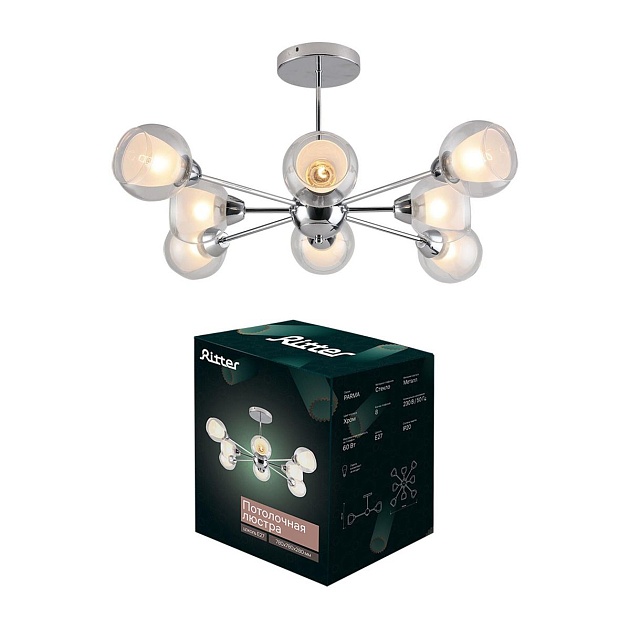 Потолочная люстра Ritter Parma 52517 2 изображение 3 Потолочная люстра Ritter Parma 52517 2 Фото № 3
