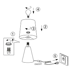 Настольная лампа Rivoli Edith 7069-601 Б0057268 2